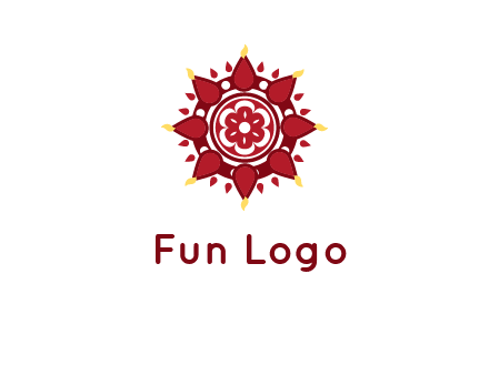 rangoli pattern in religious logo