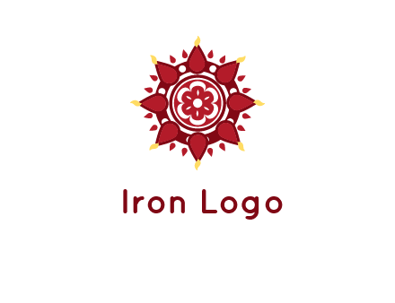 rangoli pattern in religious logo