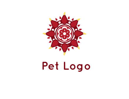 rangoli pattern in religious logo