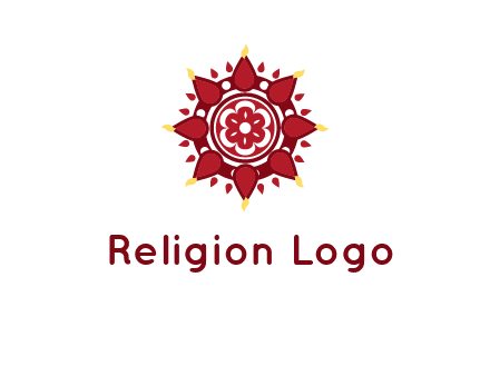 rangoli pattern in religious logo